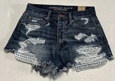 Women s American Eagle Vintage Hi Rise Festival Studded Pockets Sz 00