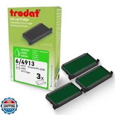 Trodat Replacement Pads, Printy 4913 Stamp, 3 Pack, Green