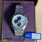 Seiko Men's Chronograph Watch 7T32-7C60 Vintage Panda Design Mint! Probably NOS