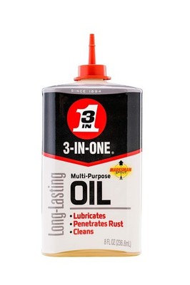 Versatile Multi Purpose Machine Lubricant Red Black Squeeze Bottle 8oz