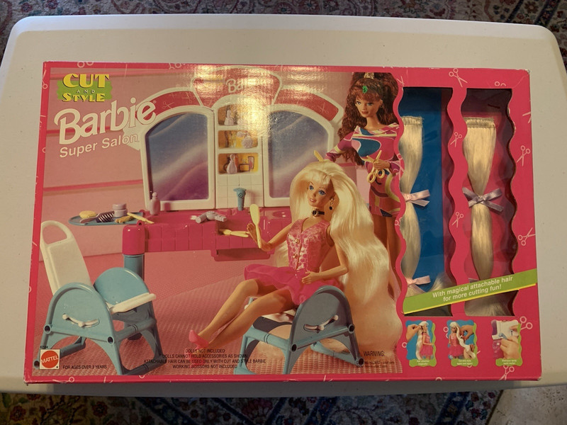 NEW in Box SEALED Vintage 1995 Barbie Cut and Style Super Salon Hard to Find
