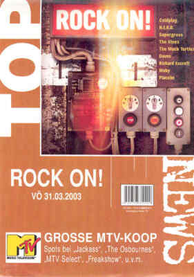 Rock On, Fullcolour Press-Sheet A4 Coldplay Moby Oasis