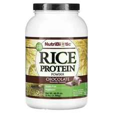 2 X NutriBiotic, Rice Protein Powder, Chocolate, 3 lb (1.36 kg)