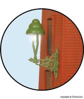 Viessmann 6013 Gas-Wandlaterne, GrüN, Led Warmweiß, H0
