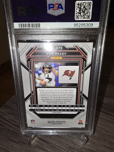 2022 Prizm Tom Brady No Huddle Blue PSA 9 - Picture 2 of 2