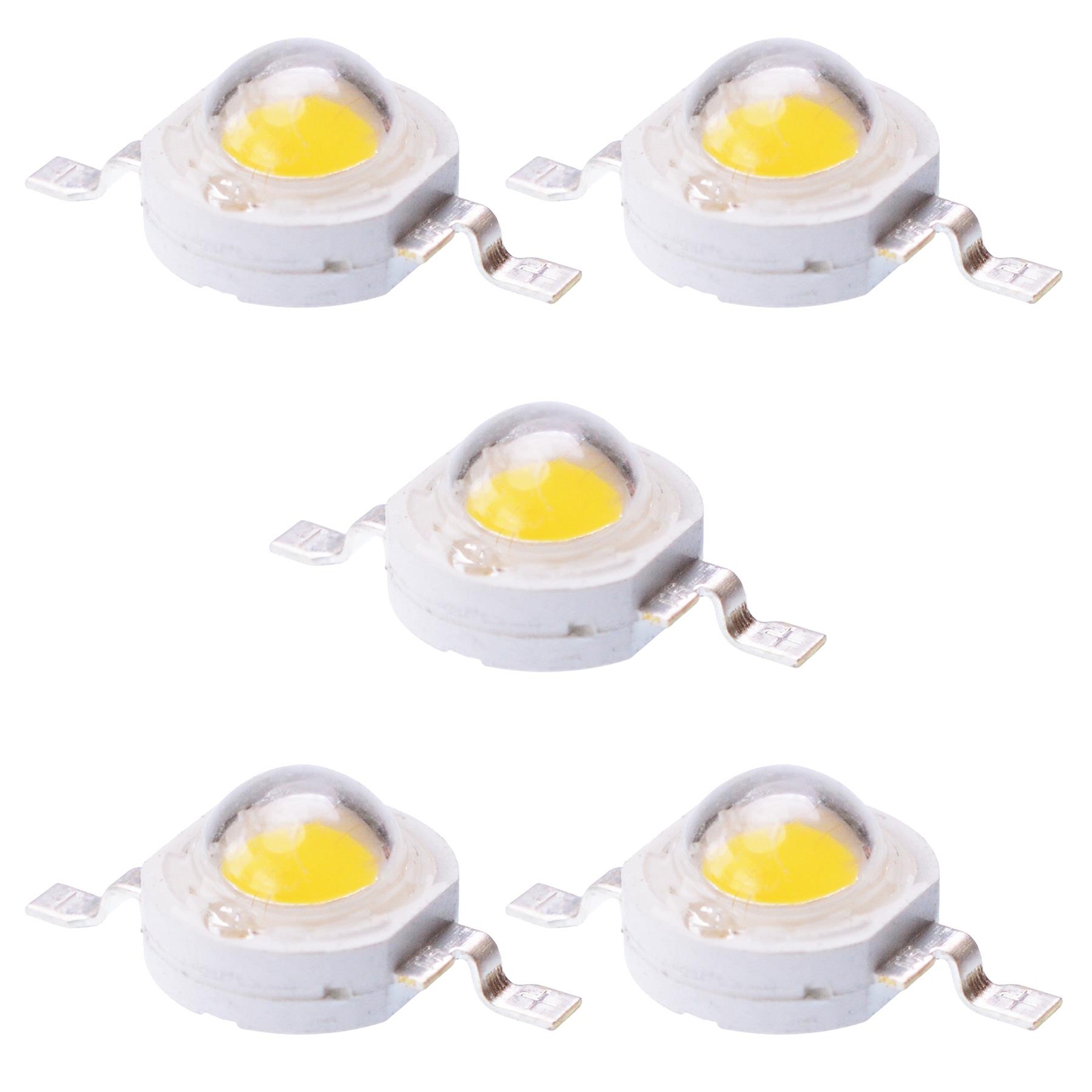 5 x Warm White 1W High Power LED Chip 110lm