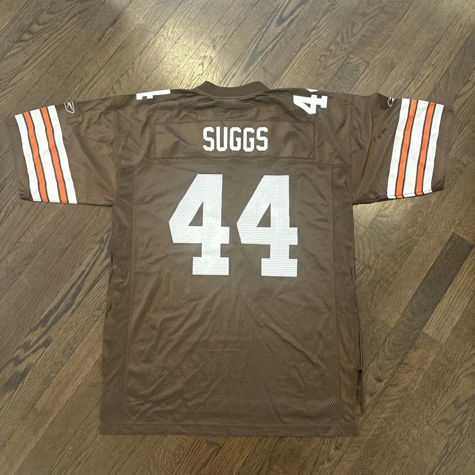 Camiseta deportiva Cleveland Browns grande Suggs para hombre Reebok marrón Foto 2 de 4