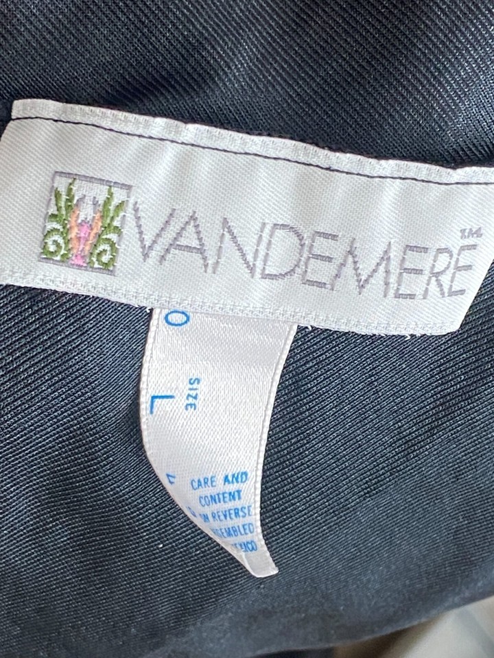 Vandemere Black Lace Stretch Bodice Nylon Nightgown Mid Length Olga