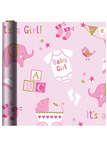 baby girl wrapping paper