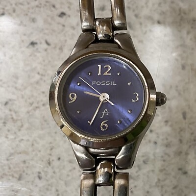 Fossil F2 Es-9103 All Stainless Steel Blue Dial Women