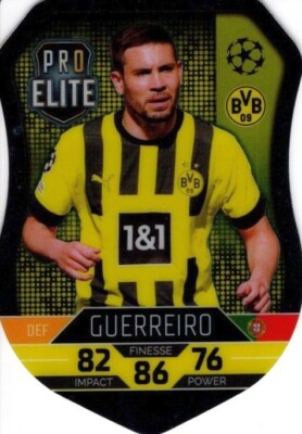Match Attax UCL 2022/23 - Guerreiro - BVB Dortmund - Pro Elite Chrome Shield SH9