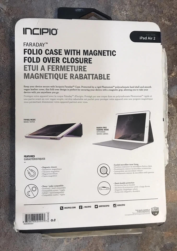 Incipio Faraday Folio Case Fits Apple iPad Air 2 Magnetic Closure - Image 2 of 4