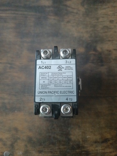 Contattore 2 Poli 120v Bobina Union Pacific Elettrico - Foto 1 di 4