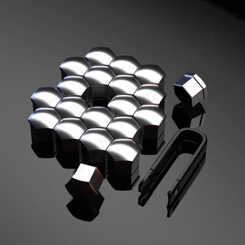 Cubierta de tuerca de rueda de coche de 21 mm 20 piezas protector de perno tapa de tornillo embellecedores universales - Imagen 2 de 8