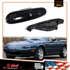 For 1990-1997 Mazda Mx-5 Miata Smoked Lens Front Bumper Turn Signal Lights 2pcs