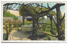 WISHING WELL RAMON'S MARRIAGE PLACE SAN DIEGO, CALIFORNIA VINTAGE POSTCARD 1A88
