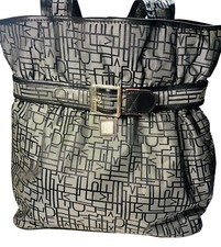 Diane Von Furstenberg DVF Large Signature Travel Shoulder Handbag Tote Overnight