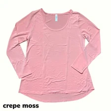 XL LYNNAE LuLaRoe ~ SOLID PEACHY-PINK  ~ Long Sleeved Top; Sizes 18-20; nwt