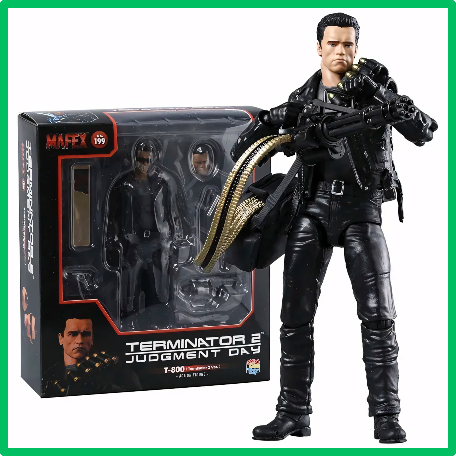 ✅ Figurine MAFEX No.199 Terminator 2 T-800 PVC Modèle Collection Schwarzenegger