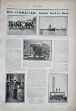 1901 PRINT DEPARTURE OF PHILADELPHIA - MARCONI'S WIRELESS TELEGRAPH MOTOR