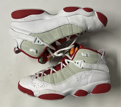 Nike Air Jordan 6 Rings Hare Mens Size 8.5 White Red Shoes w  display picture 1