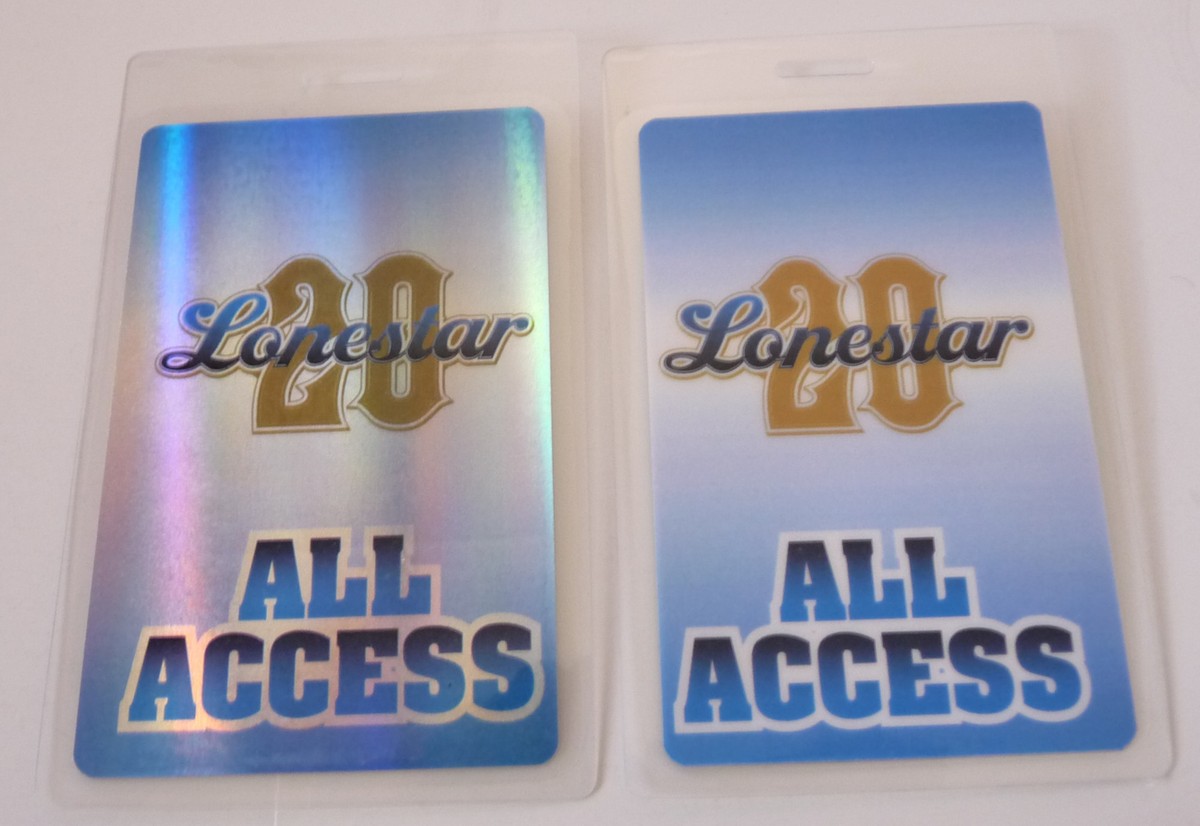 Lonestar 20 All Access Concert Tour Blue Backstage Laminate Pass