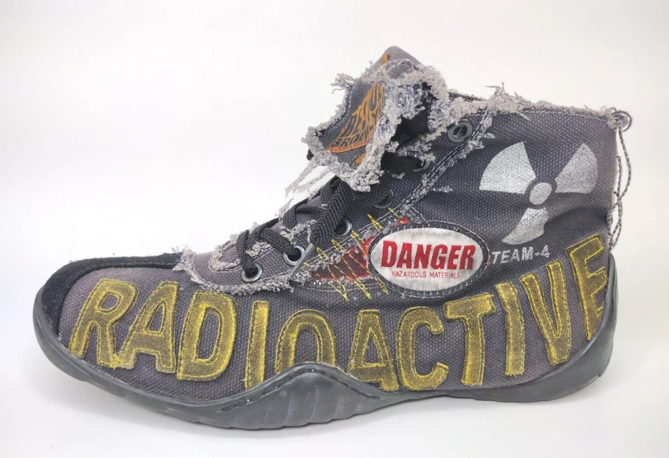 GBX Rescue Brooklyn Zapatillas Altas Radioactivas Adornadas Zapatos de Lona Talla 12 Foto 4 de 4