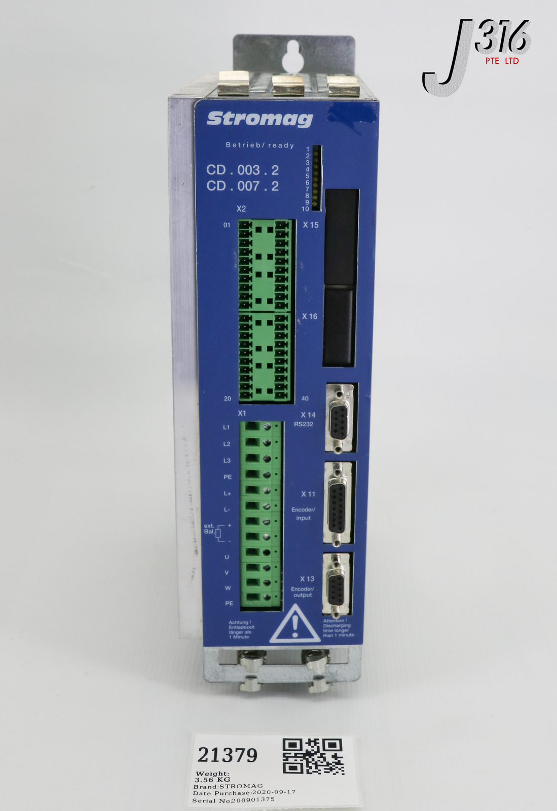 21379 STROMAG SERVO DRIVER, 185-00305, 182-01861 CDC 007.2
