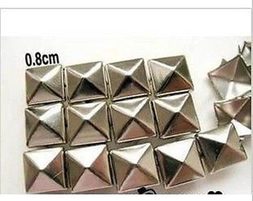 100 Rivetti Borchie Punk Punte Piramide 7-15mm Metallo Per Borse Fai Da Te Pelle