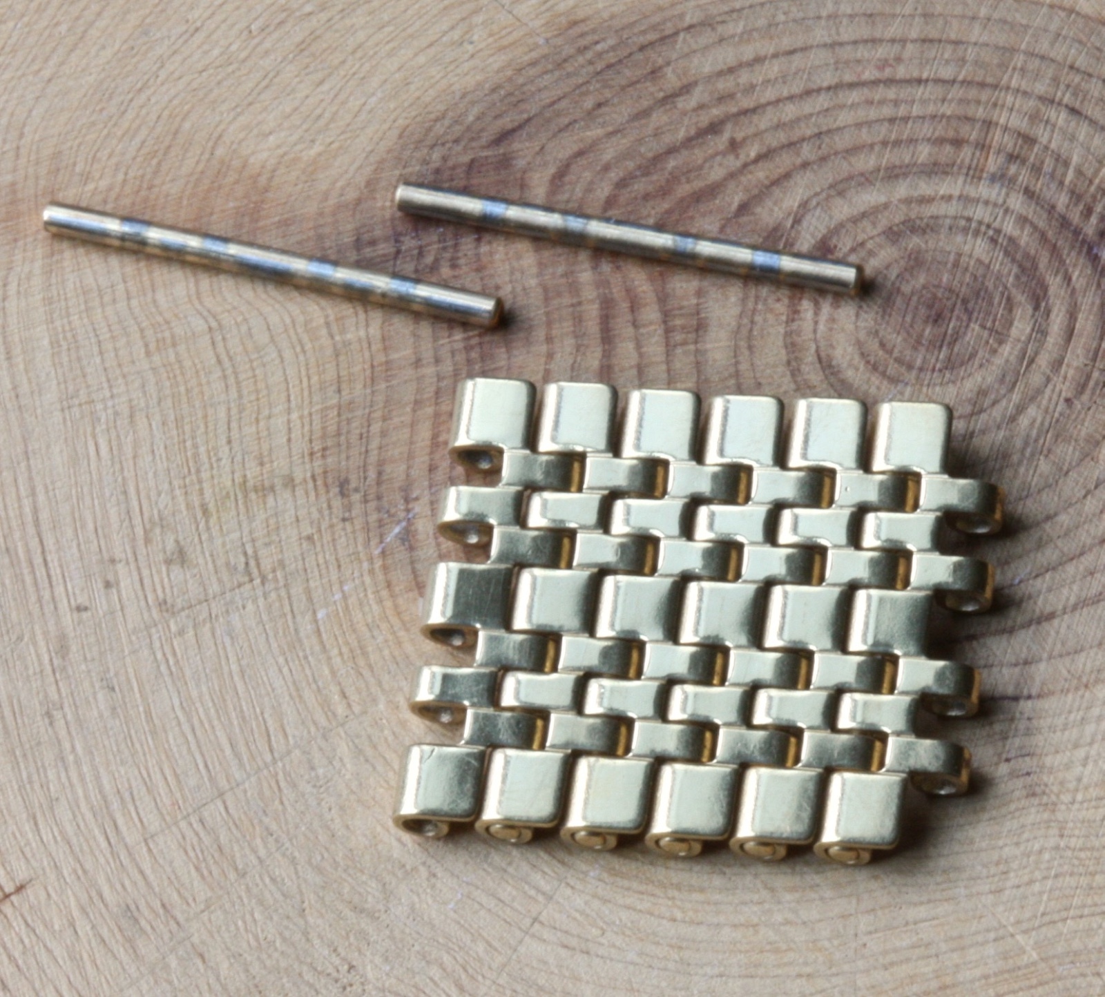 Rare spare watch bracelet band links NSA Swiss band vintage yellow gold-tone NOS