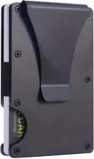 XFashio Slim Minimalist RFID Blocking Wallet Ridge Style- Gunmetal