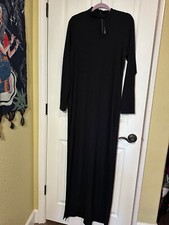 NWT FASHION NOVA LIKE IT OR LEAVE IT SIZE 2X BLACK RIBBED MAXI SIDE SLIT DRESS
