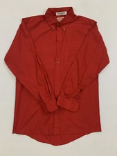 Red Kap Mens Button Up Collared Work Shirt Large 345 Red Industrial Uniform B10