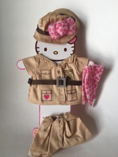 New Rare Hello Kitty Dress Me Safari Costume Outfit Sanrio Doll Plush 2012