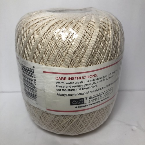 Lily Crochet Thread Size 10 3 ply Color 4 Ecru 600 yards - Picture 3 of 4