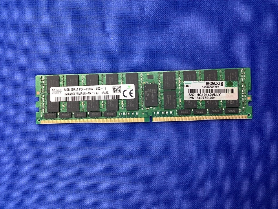 815101-B21 HPE 64GB 4RX4 DDR4-2666 PC4-2666V MEMORY 840759-091 850882-001 - Image 3 of 4