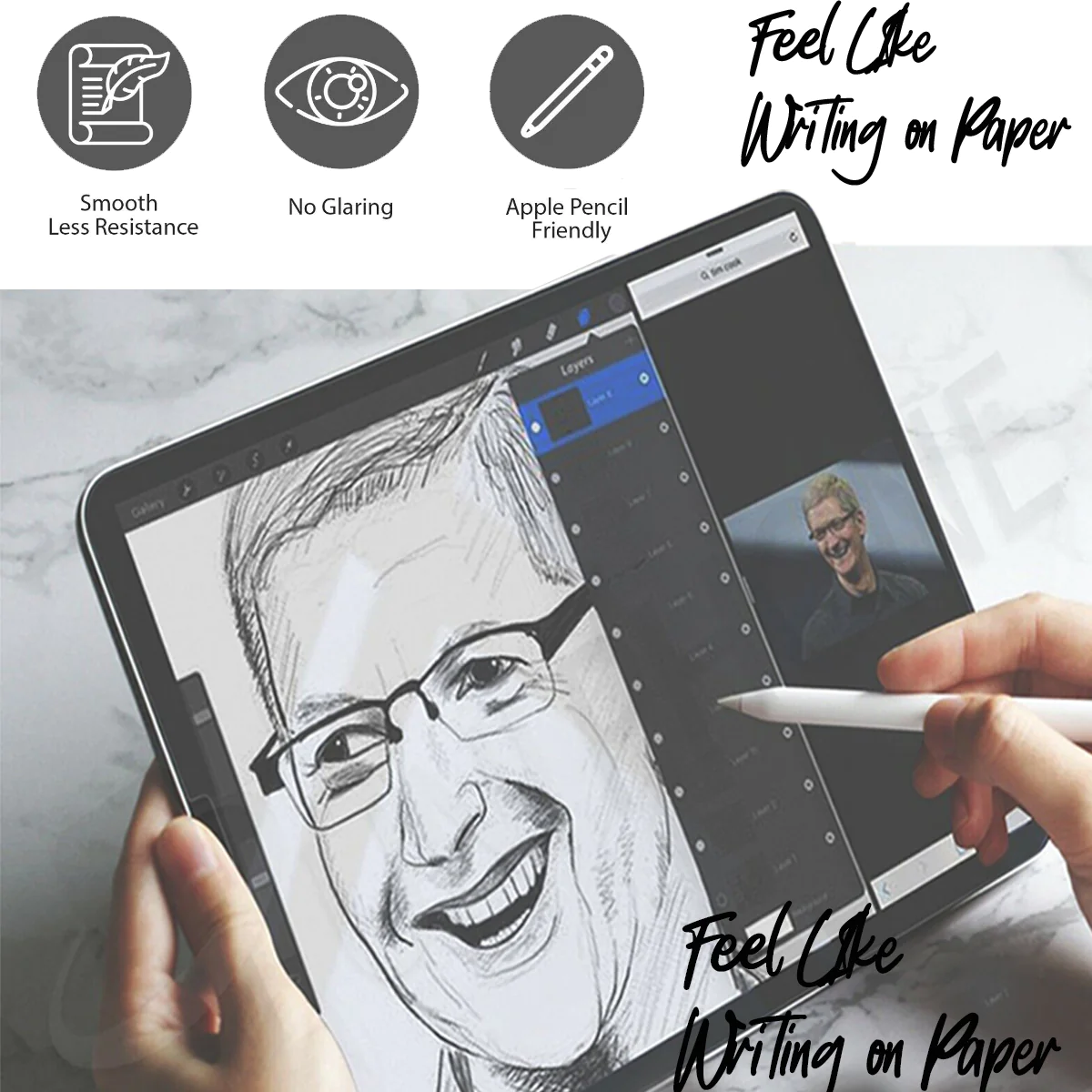 Apple Pencil Screen Guard Paper Paper Feel Like Paper Writing Feel