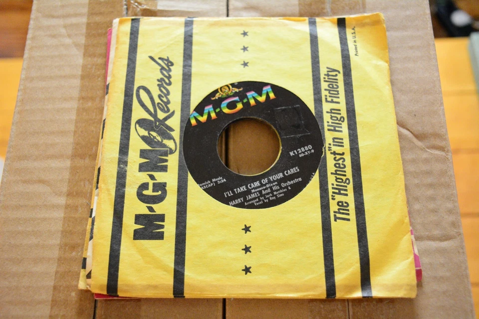 HARRY JAMES "DOODLIN / I'LL TAKE CARE OF YOUR CARES" 45RPM 7" SINGLE VG- [B4-24] - Image 2 of 4