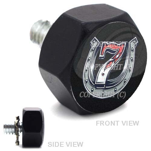 Vivid Black Billet Hex Air Cleaner Bolt Harley - LUCKY 7 SHOE