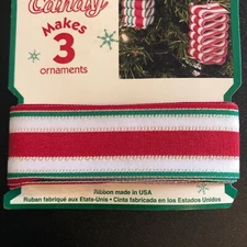 NEW vtg Wrights Ribbon Candy Ornament Kits NIP Each Kit Makes 3 Ornaments USA
