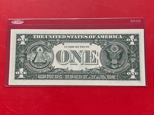 1977 $1 Dollar Fancy Serial Number Lucky 77777-5 In A Row ( Atlanta F) UNC - Picture 3 of 3
