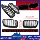 <!--F#f_0-->Gloss Black Front Kidney Grille For BMW 3 Series F30 F35 2012-2017 Dual Slats AU<!--F/-->