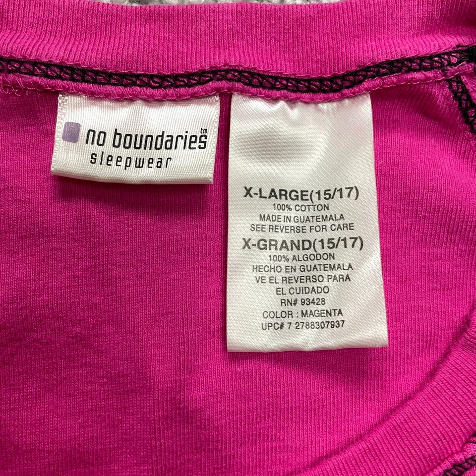 No Boundaries Sleepwear Tank Top Girls XL 15/17 Pink Underground Logo Sleeveless - Image 3 of 4