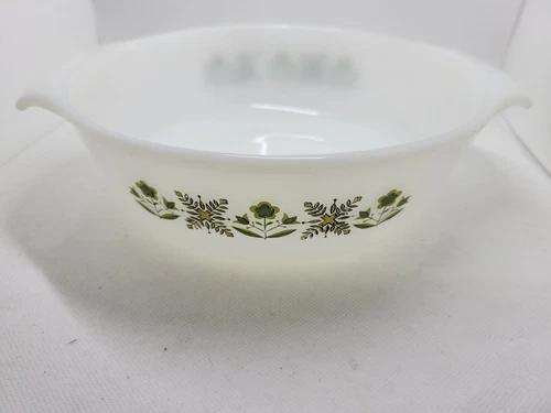 Fire King  1 Qt Meadow Green #436 Anchor Hocking Casserole Dish Green