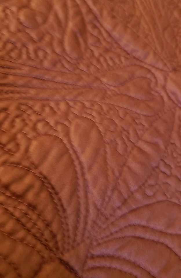 Fundas de almohada europeas acolchadas vintage Fieldcrest 24x28 fundas borgoña arándano Foto 3 de 4