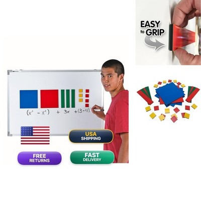 EAI Education Magnetic Demonstration Algebra Tiles - Set of 35