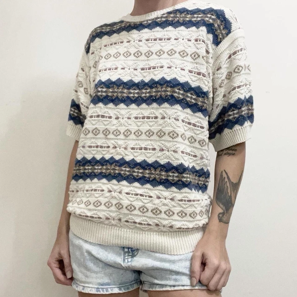 Camisa vintage años 70 cottagecore manga corta Foto 4 de 4