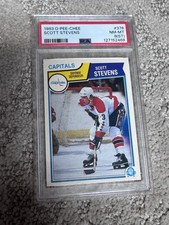 1983 O-PEE-CHEE OPC HOCKEY CARD PSA 8 ST SCOTT STEVENS ROOKIE HOF CAPITALS