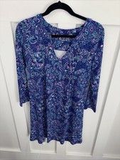 Lilly Pulitzer Aubrey Dress-Lapis Lazuli Color-Take It Slow Print-Small-3/4 Slee