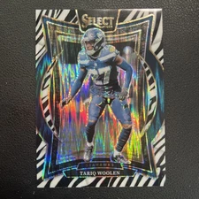 2024 Select Zebra Concourse Prizm TARIQ WOOLEN #95 Seattle Seahawks SSP 🦓